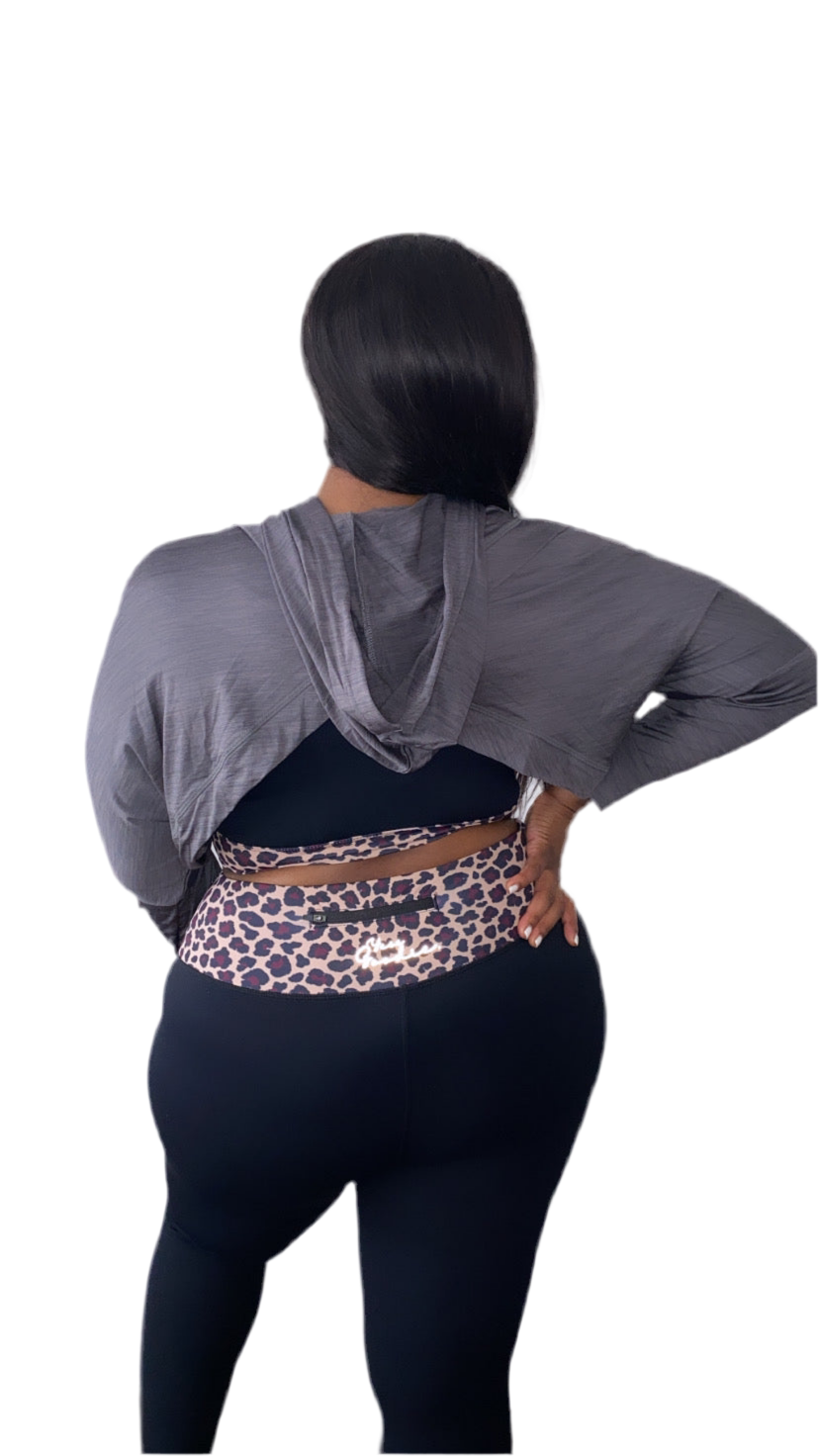 Cross-Back Crop Hoodie