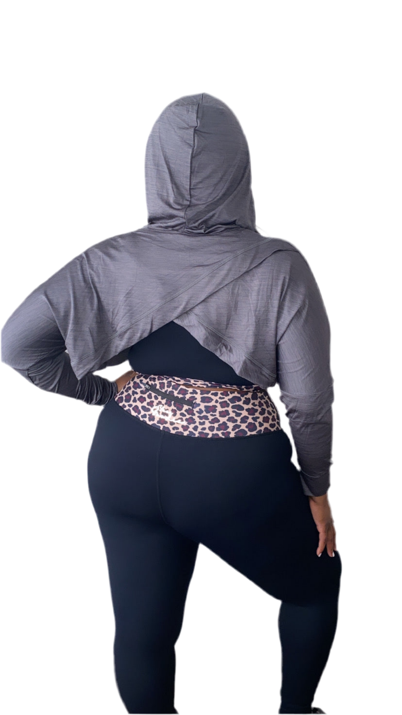 Cross-Back Crop Hoodie